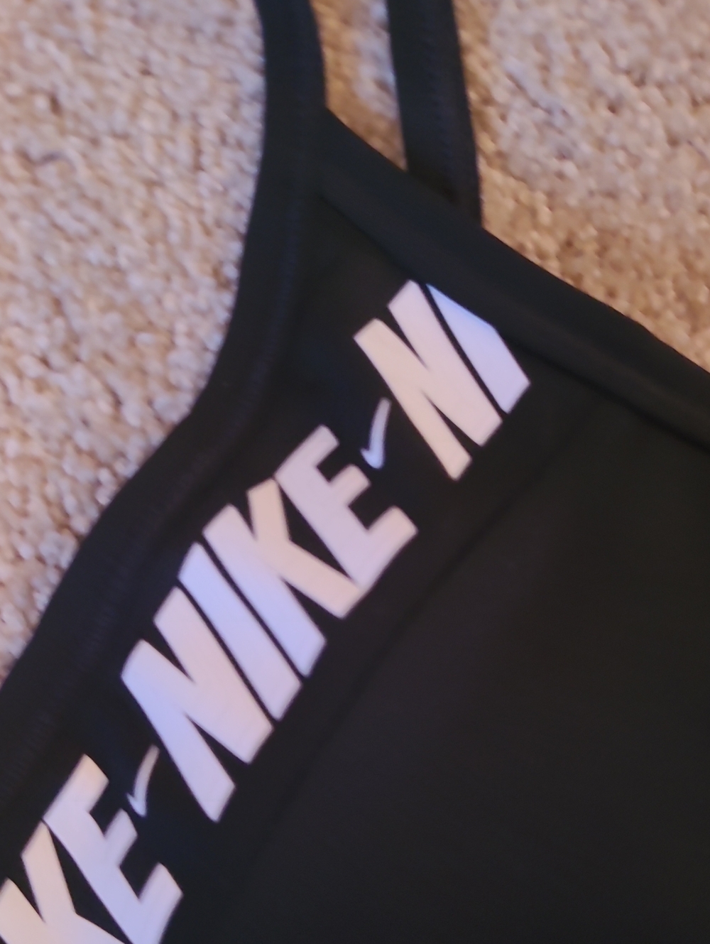 Nike Black Logo-Trim Light Support Sports Bra - Picture 2 of 5